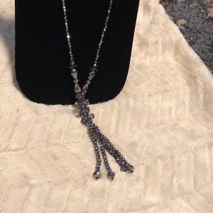 NWT Purple multicolor beaded Necklace 24/30in long